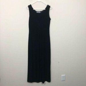 Carol Anderson California Size 6 Vtg Black‎ Stretch Velvet Evening Dress